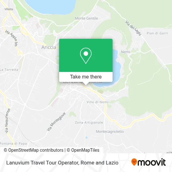 Lanuvium Travel Tour Operator map