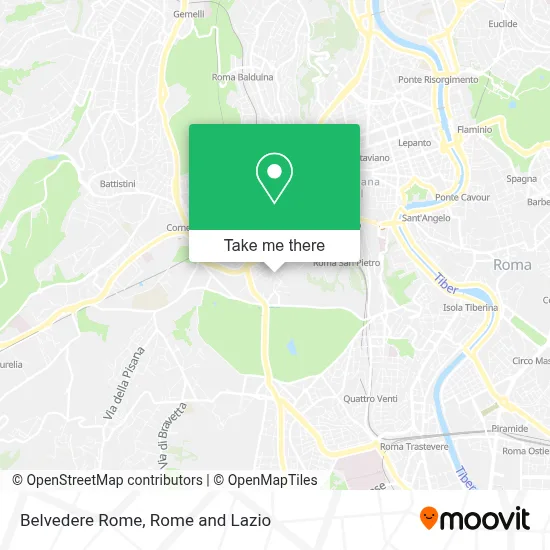 Belvedere Rome map