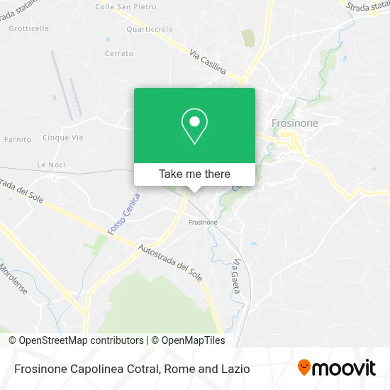 Frosinone Capolinea Cotral map