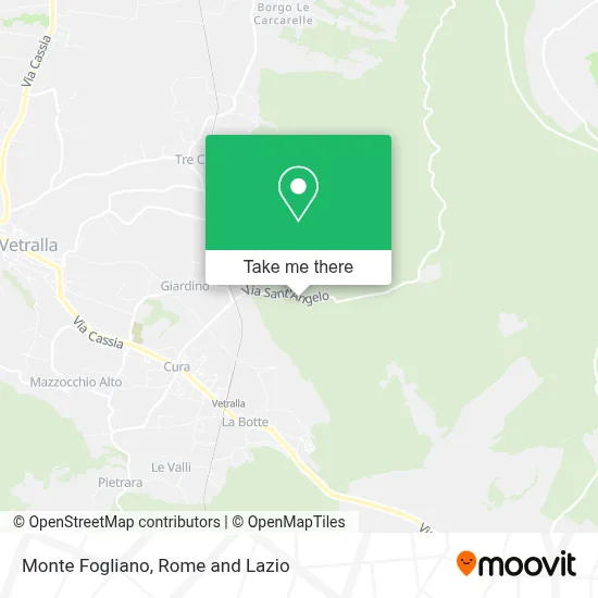 Monte Fogliano map