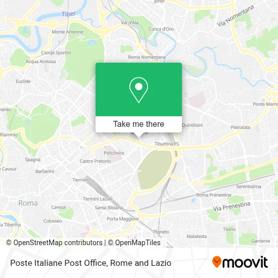 Poste Italiane Post Office map