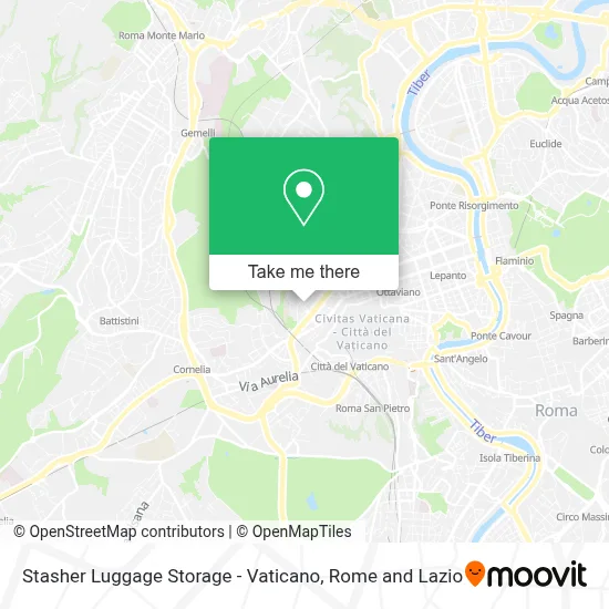Stasher Luggage Storage - Vaticano map