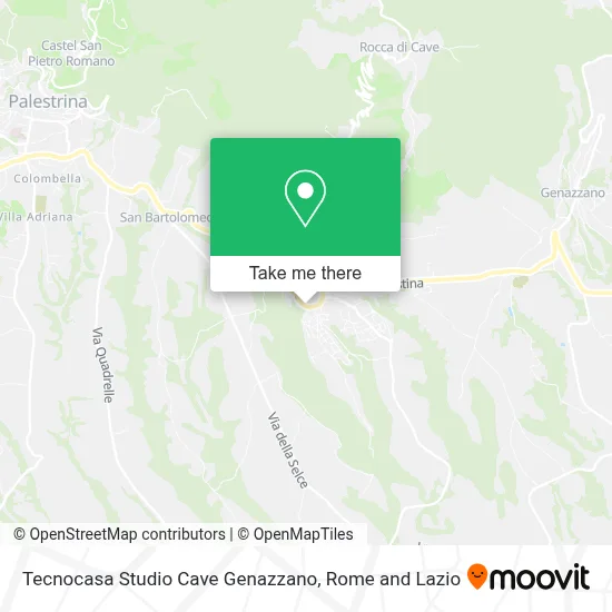 Tecnocasa Studio Cave Genazzano map