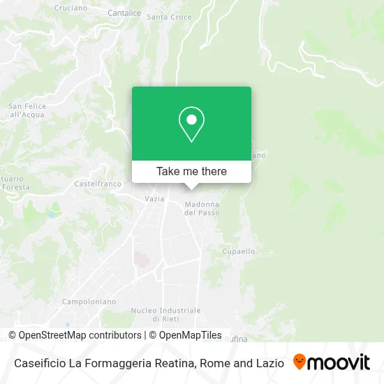 Caseificio La Formaggeria Reatina map