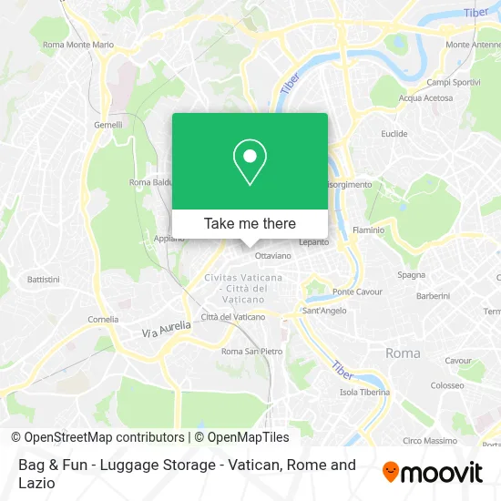 Bag & Fun - Luggage Storage - Vatican map