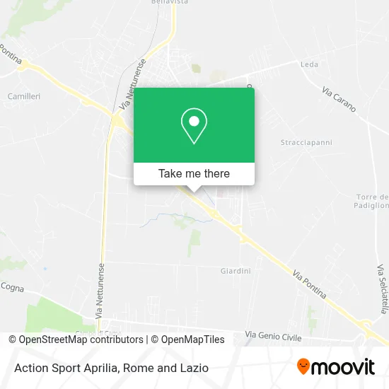 Action Sport Aprilia map