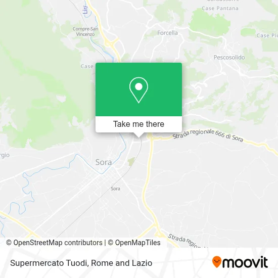 Supermercato Tuodi map