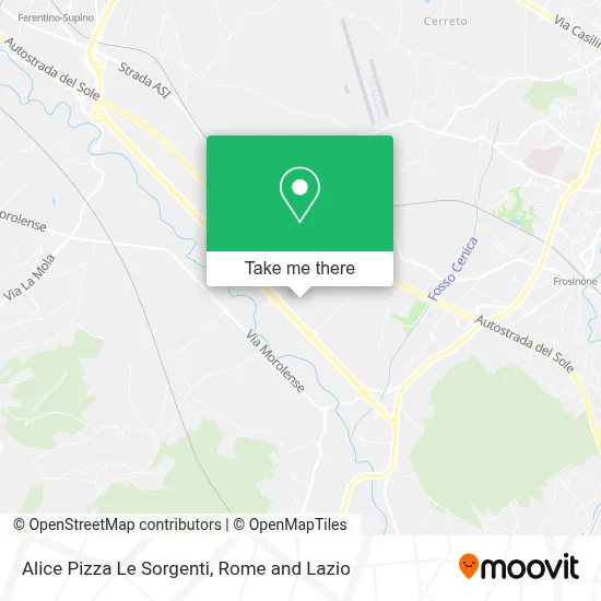 Alice Pizza Le Sorgenti map