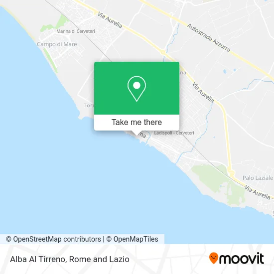 Alba Al Tirreno map