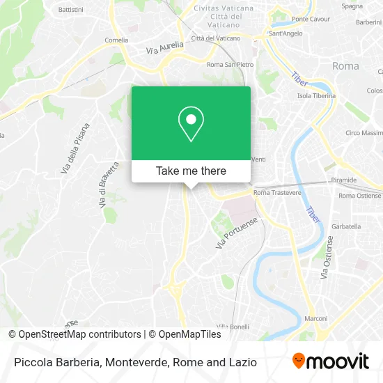 Piccola Barberia, Monteverde map