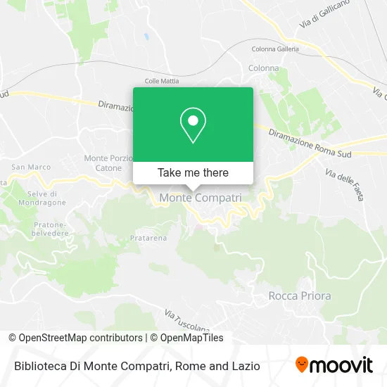 Biblioteca Di Monte Compatri map