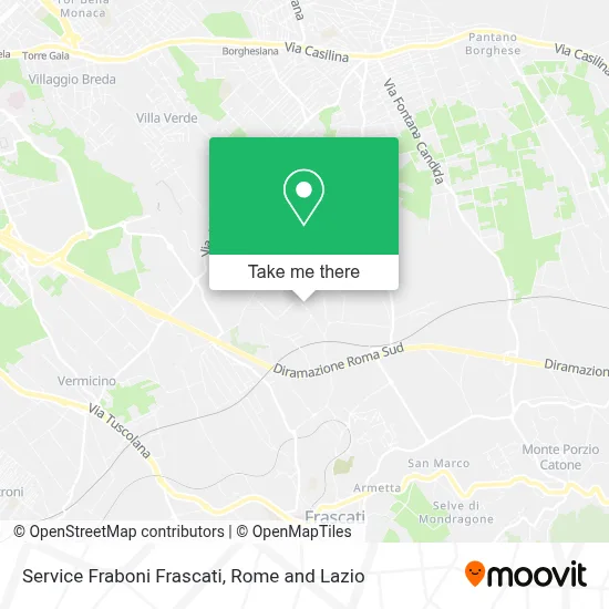 Service Fraboni Frascati map
