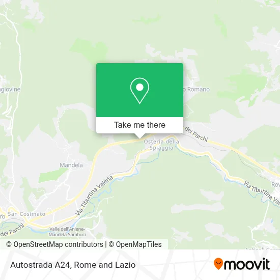 Autostrada A24 map