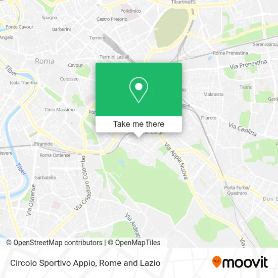 Circolo Sportivo Appio map
