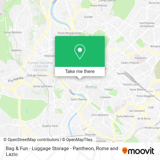 Bag & Fun - Luggage Storage - Pantheon map