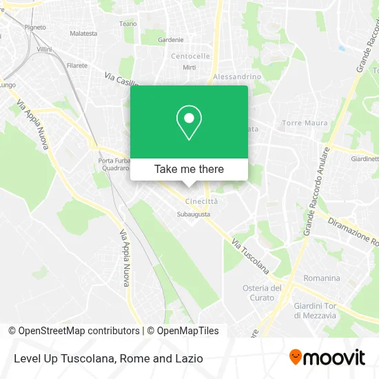 Level Up Tuscolana map