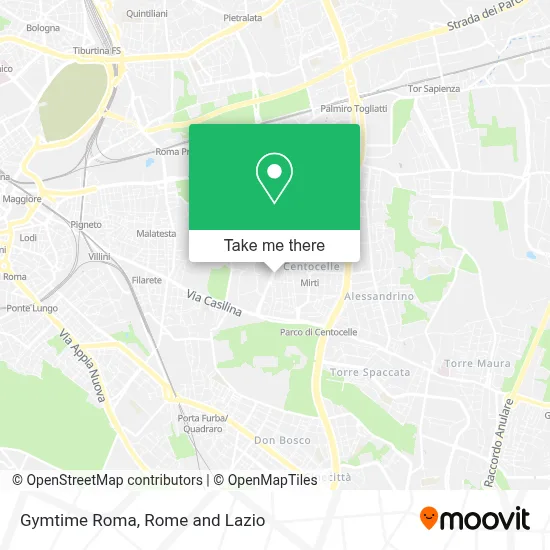 Gymtime Roma map
