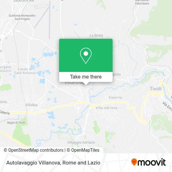 Autolavaggio Villanova map