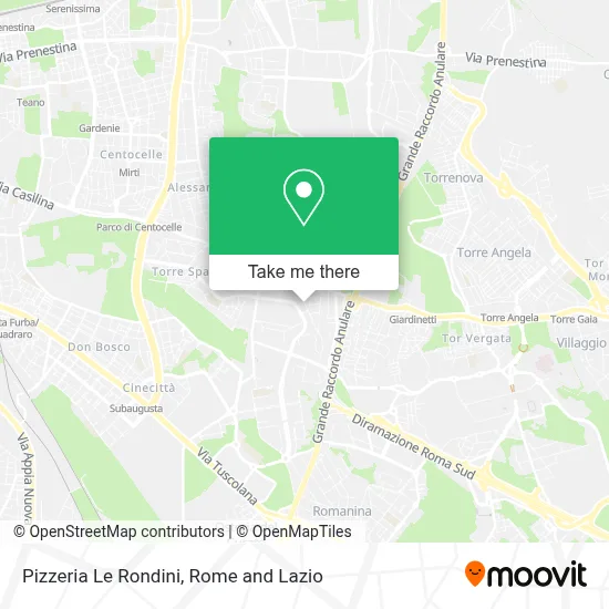 Pizzeria Le Rondini map