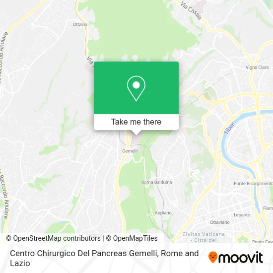Centro Chirurgico Del Pancreas Gemelli map