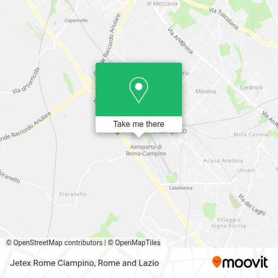 Jetex Rome Ciampino map