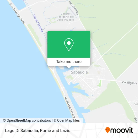 Lago Di Sabaudia map