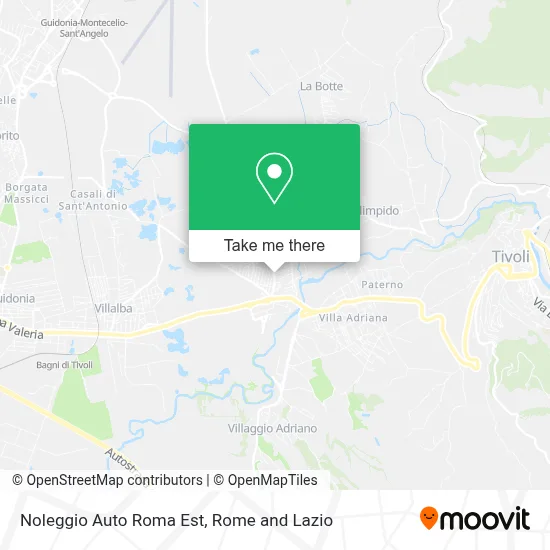 Noleggio Auto Roma Est map