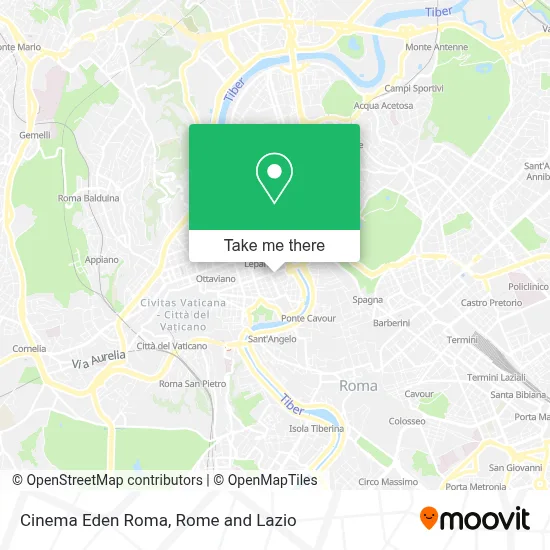 Cinema Eden Roma map