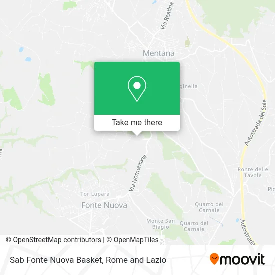 Sab Fonte Nuova Basket map