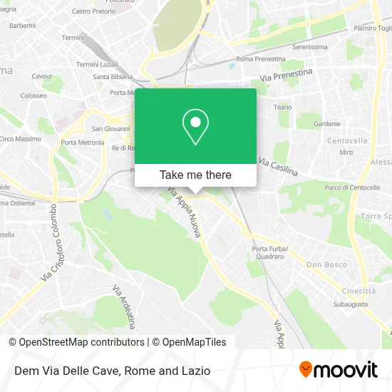 Dem Via Delle Cave map