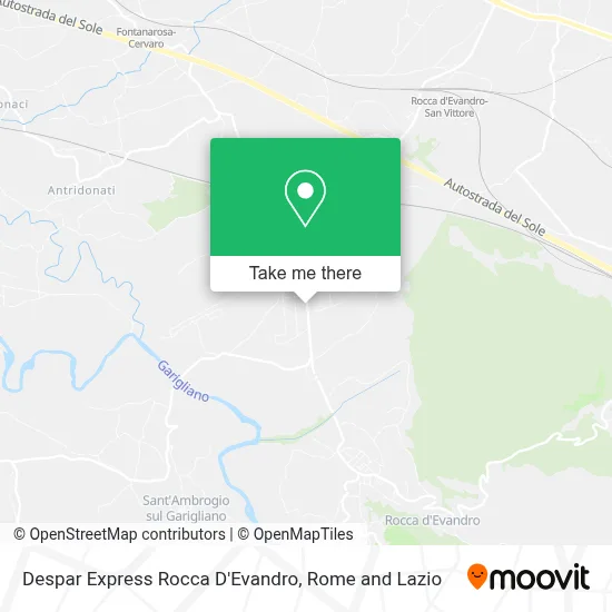 Despar Express Rocca D'Evandro map