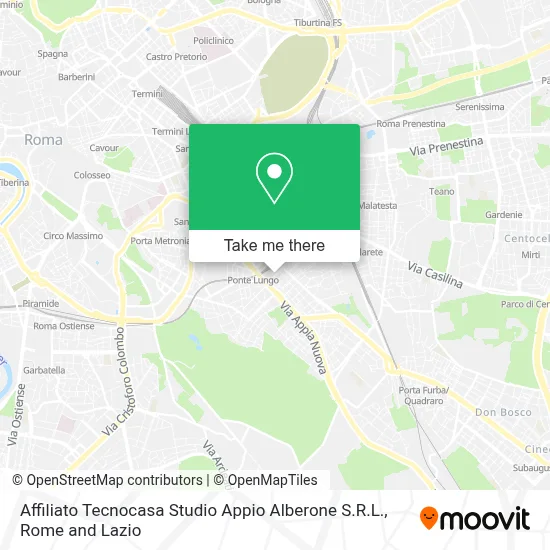 Affiliato Tecnocasa Studio Appio Alberone S.R.L. map