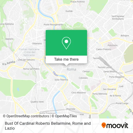 Bust Of Cardinal Roberto Bellarmine map