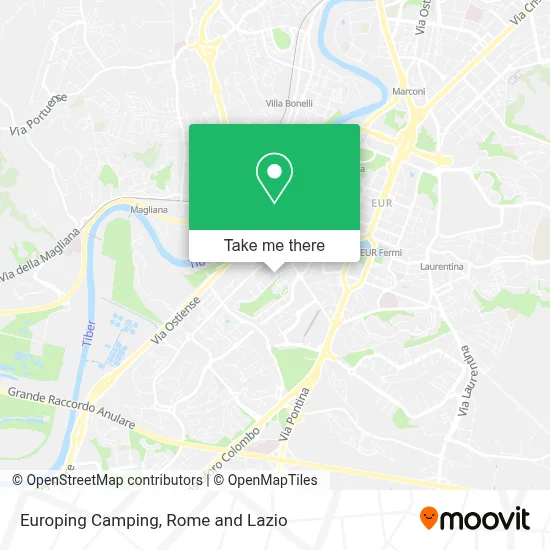 Europing Camping map