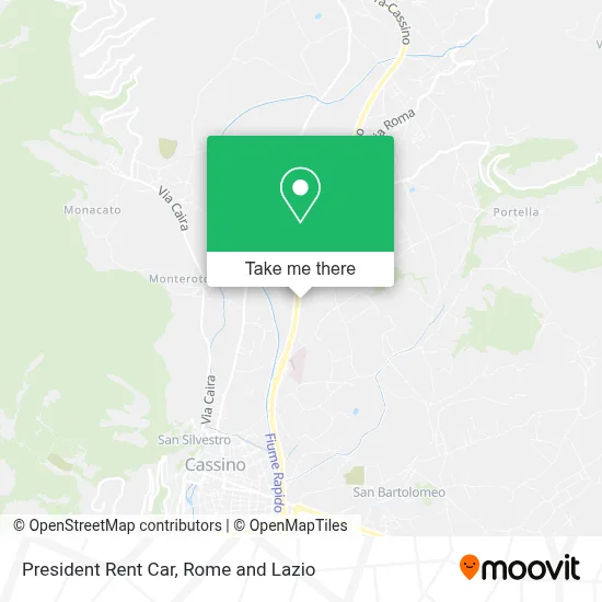 President Rent Car map