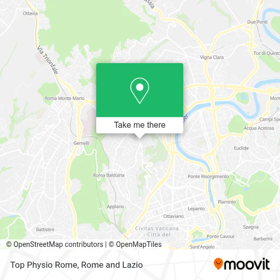 Top Physio Rome map