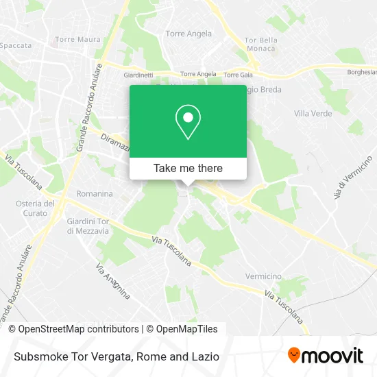 Subsmoke Tor Vergata map