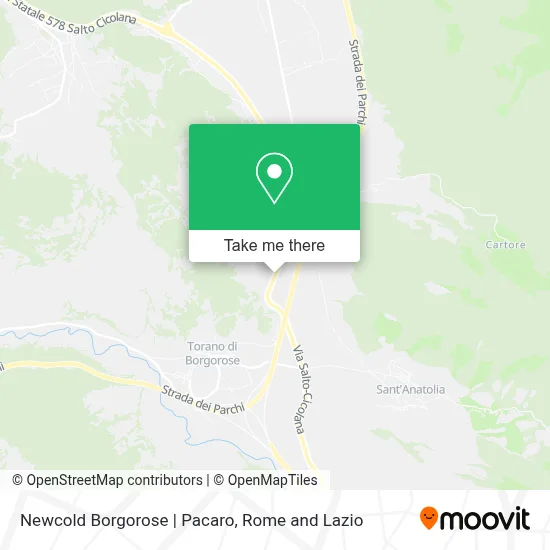 Newcold Borgorose | Pacaro map