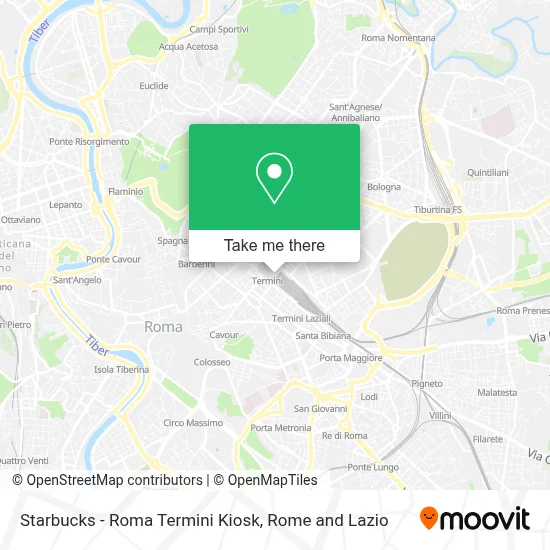 Starbucks - Roma Termini Kiosk map