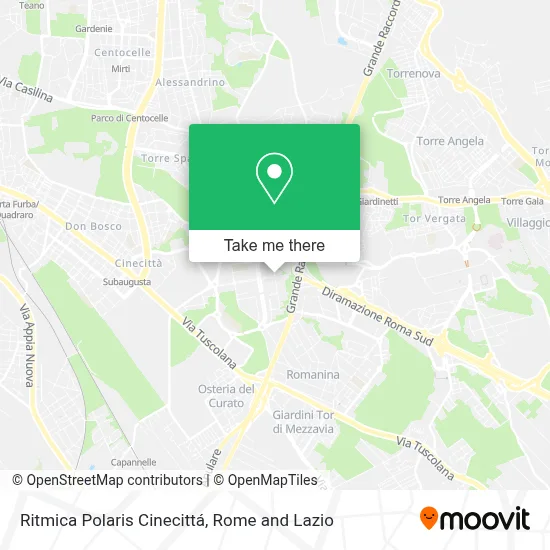 Ritmica Polaris Cinecittá map