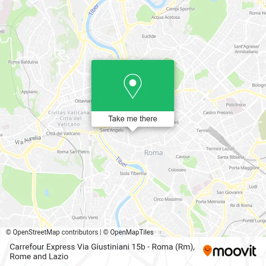 Carrefour Express Via Giustiniani 15b - Roma (Rm) map