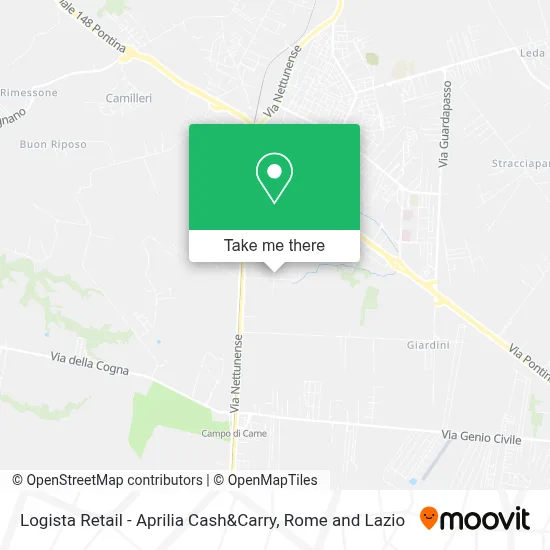 Logista Retail - Aprilia Cash&Carry map