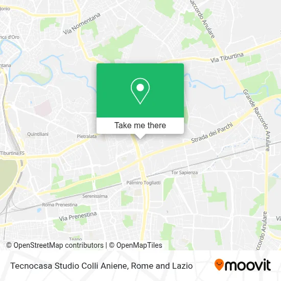 Tecnocasa Studio Colli Aniene map