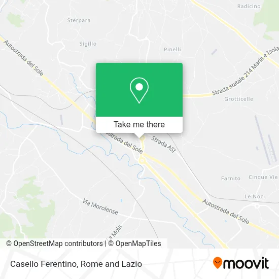 Casello Ferentino map