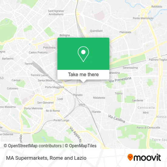MA Supermarkets map