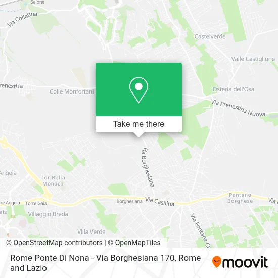 Rome Ponte Di Nona - Via Borghesiana 170 map