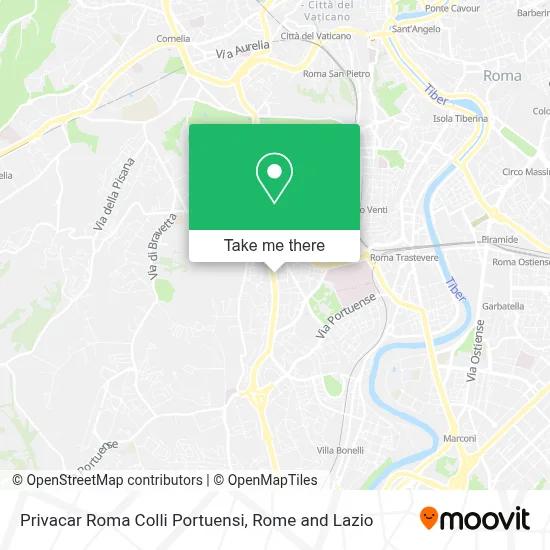 Privacar Roma Colli Portuensi map