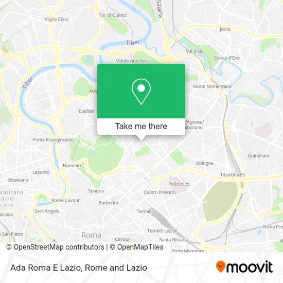 Ada Roma E Lazio map