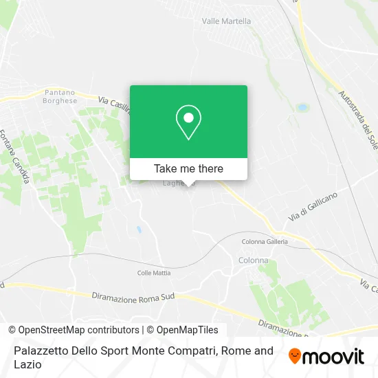 Palazzetto Dello Sport Monte Compatri map