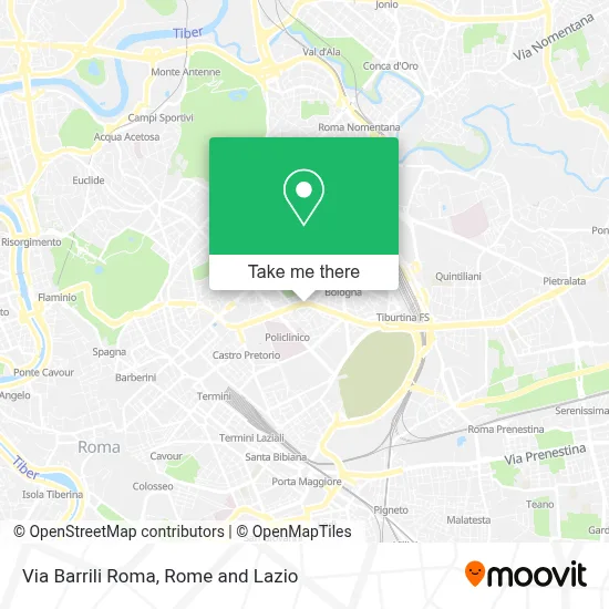 Via Barrili Roma map